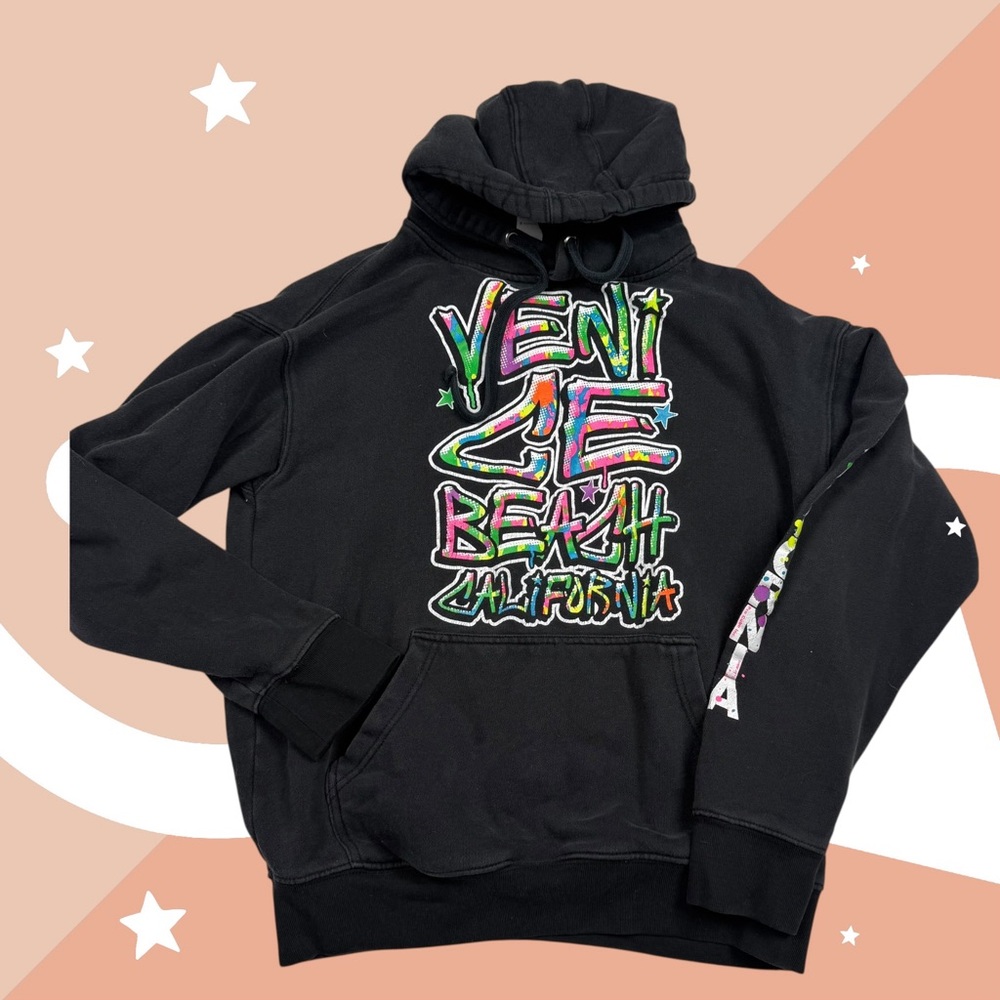 Venice Beach California Black Hoodie for Kids